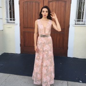 BCBG MaxAzria Brea Gown in Blush Pink